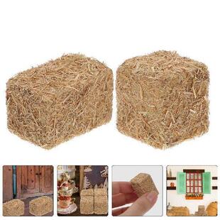 8 Pcs Simulated Mini Haystack Garden outside Fall Decor