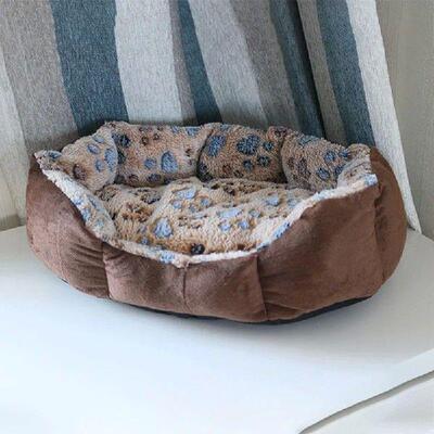 Pet Dog Beds Mats Soft Plush Warm Sofa Kennel Sleep Basket