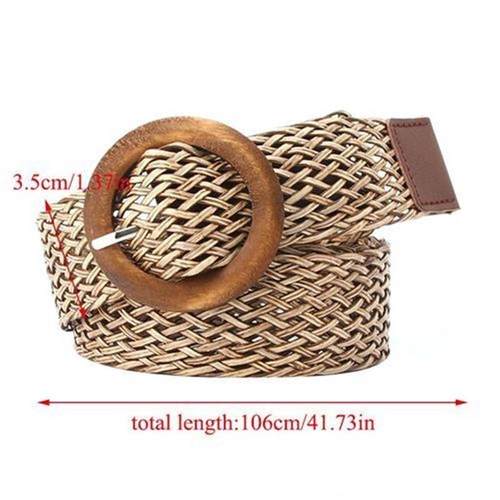 Belts For Women Vintage Boho Braided Waist Belt Black Coffee