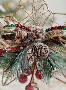 Christmas Tree Topper - Golden 3D Laser Cut Star Decor圣诞