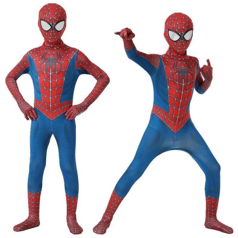 Kids Superhero Spiderman Costume Set 3D Style Halloween Cosp