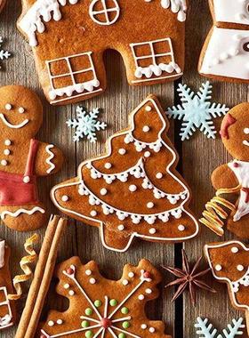 5Pcs Christmas Cookie Cutter Set Gingerbread Man Xmas Tree B