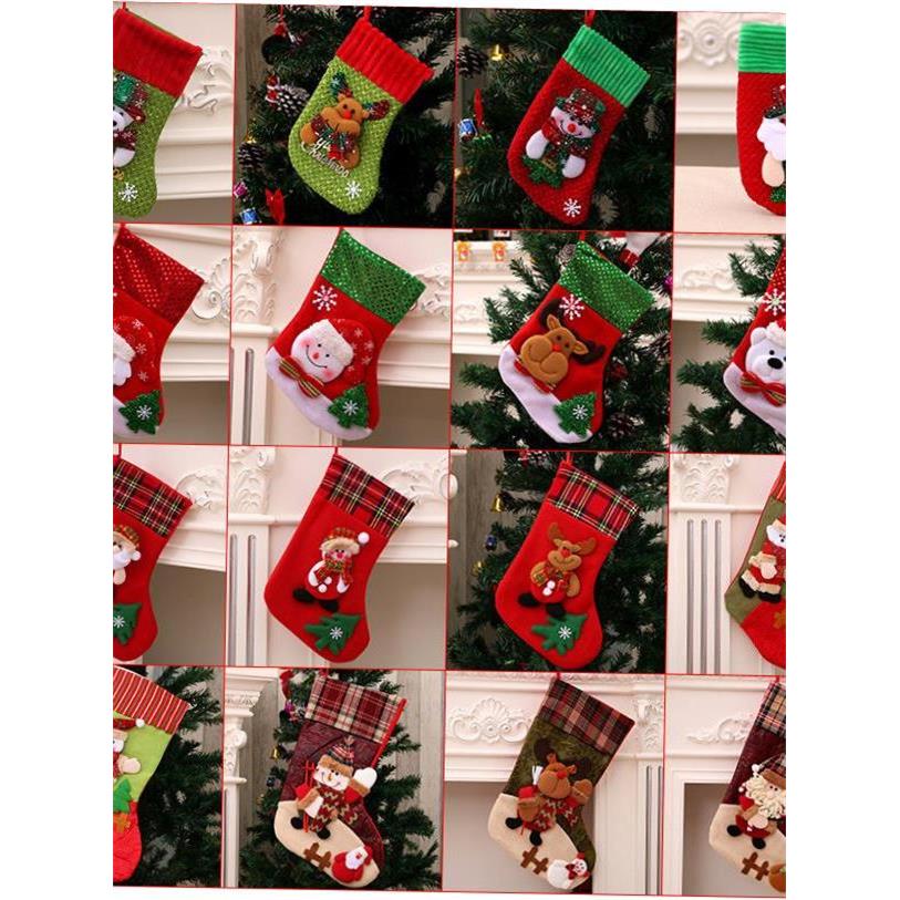 Christmas decorations socks Christmas tree pendants gift bag
