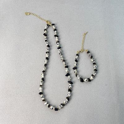 Qingdao Meilin Niche Design Necklace Spot Stone Irregular Bl