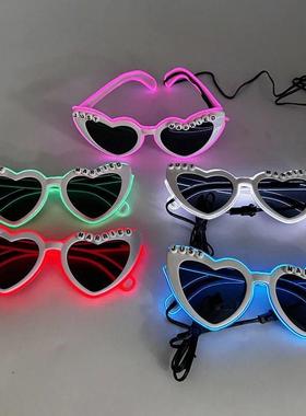 LED Just Married Glasses Wedding Party Bridal Shower Bride T