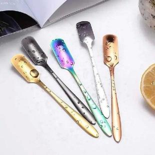 Long Teaspoon Handle Stainless Coffee Square Steel Headed