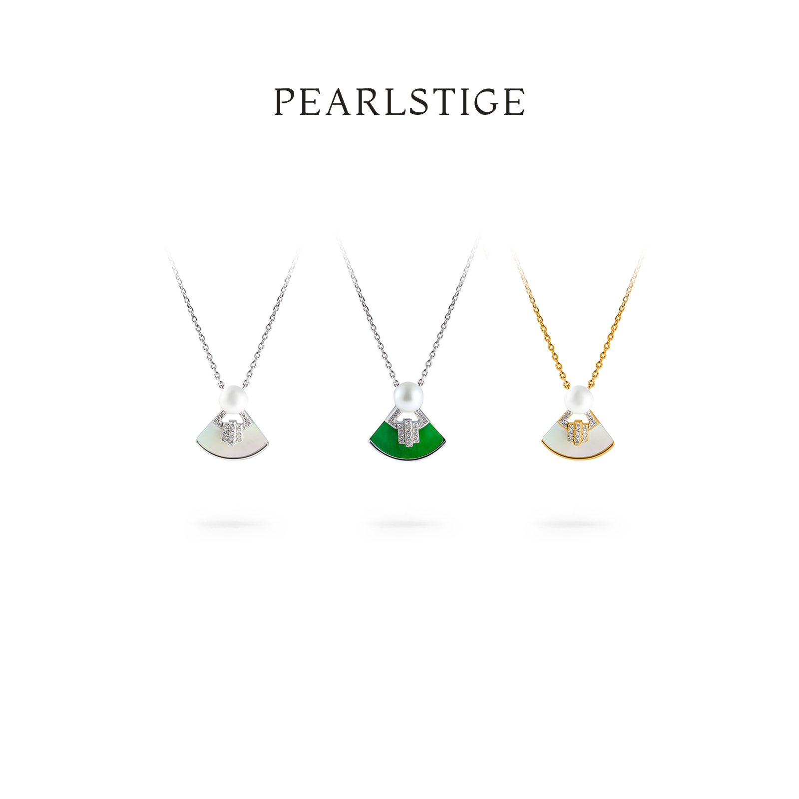 PEARLSTIGE至如小A裙系列精致高级感淡水珍珠小A裙项链翡翠吊坠,珠宝/钻石/翡翠,颈饰,淘宝优惠券,粉丝福利购,淘宝优惠卷