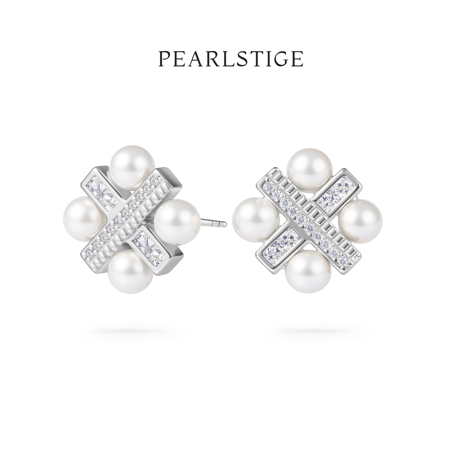 PEARLSTIGE至如四合编织耳钉