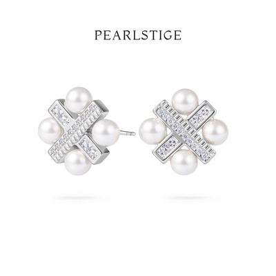 PEARLSTIGE至如四合编织耳钉
