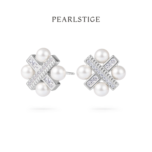 PEARLSTIGE至如四合编织耳钉