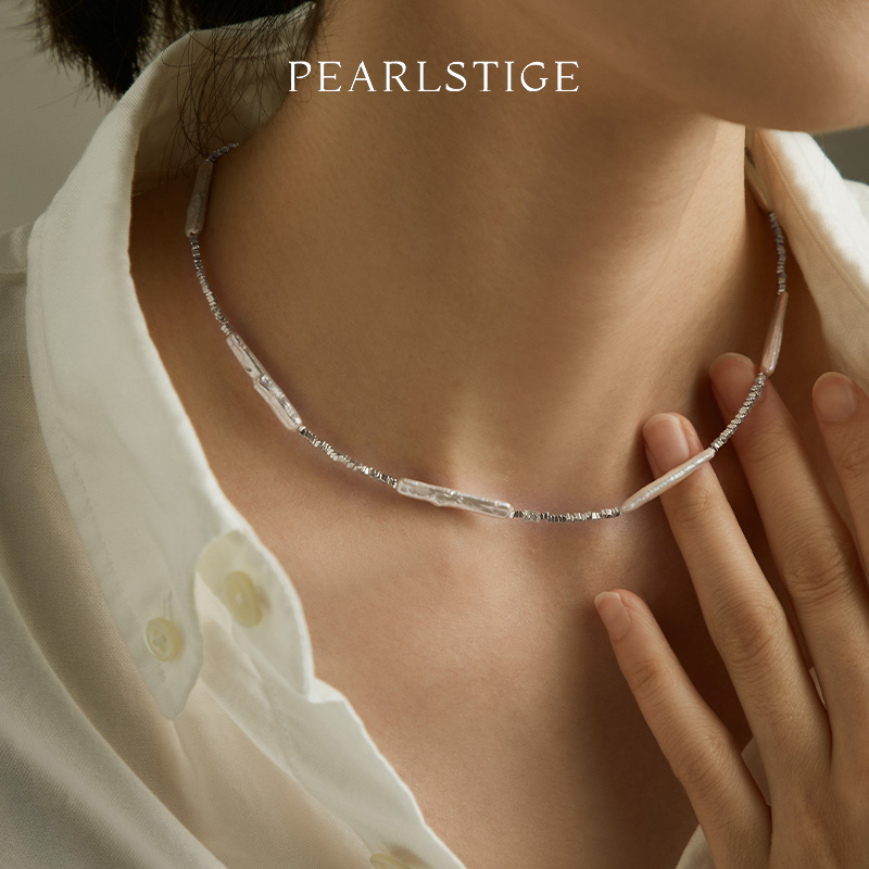 PEARLSTIGE至如小银条珍珠项链