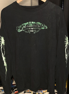 Sturgis Motorcycle Rally 复古重磅Oversize水洗做旧长袖T恤