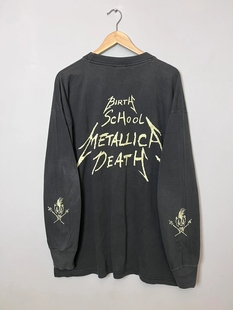 金属乐队Metallica摇滚乐队古着vintage美式复古男女情侣长袖T恤