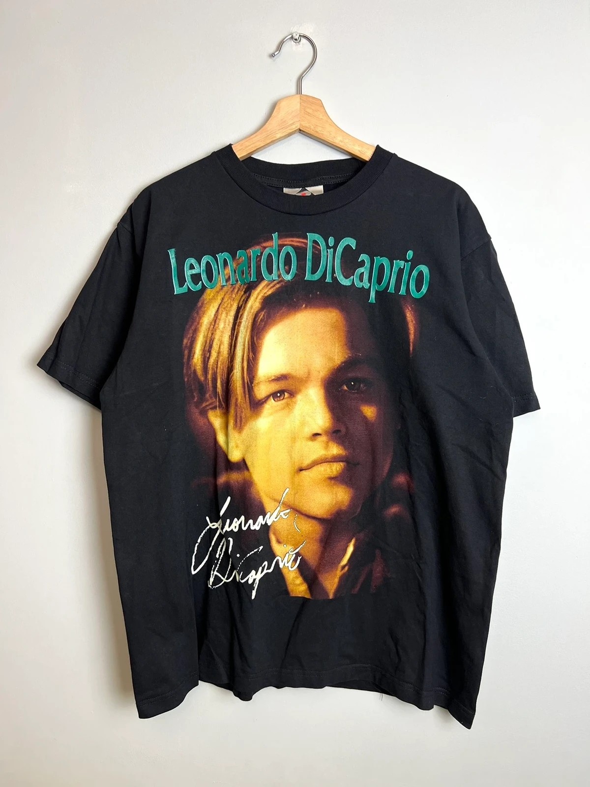 李奥纳多leonardo dicaprio小李子vintage重磅短袖加大码t恤