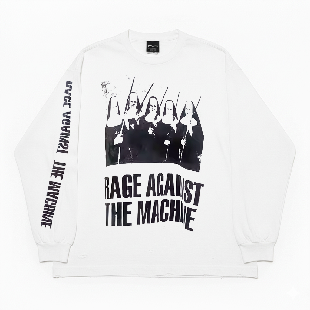 Rage Against the Machine暴力反抗机器乐队创意印花百搭圆领卫衣