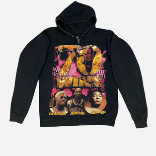 Chicago Bulls芝加哥公牛队落肩宽松小众街头别致无性别开衫卫衣