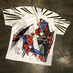 Spider-Man蜘蛛侠 热血动漫潮流阿美咔叽gap重磅T二次元短袖T恤