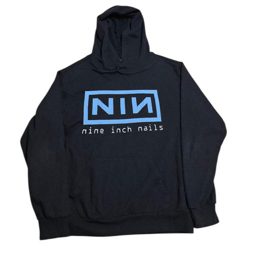 Nine Inch Nails oldschool宽松落肩潮牌感十足摇滚街头连帽卫衣