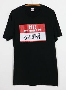 姆爷！黑色款！Eminem专辑My Name Is单曲2000年美式复古嘻哈短袖