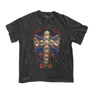 枪与玫瑰Guns N Roses1993世界巡演USE YOUR ILLUSION破洞短袖