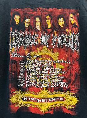 Cradle of filth 2004 Nymphetamine Overdose Vintage高街长袖T