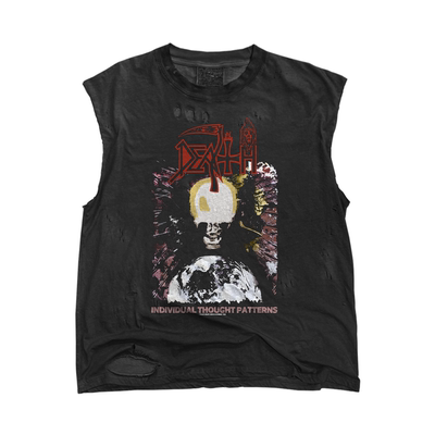 Death1993专辑INDIVIDUAL THOUGHT PATTERNS背心砍袖水洗手工破坏