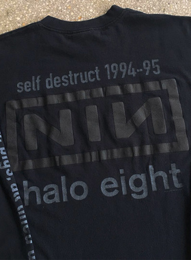 NIN！ Nine Inch Nails1994专辑Mr Self Destruct Vintage长袖T恤