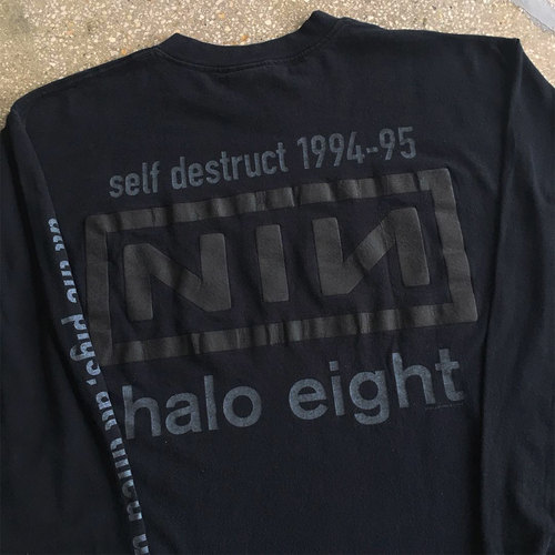 NIN！ Nine Inch Nails1994专辑Mr Self Destruct Vintage长袖T恤