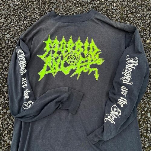 Morbid Angel 病态天使音乐组合基础款体恤套头街头加大码长袖T恤