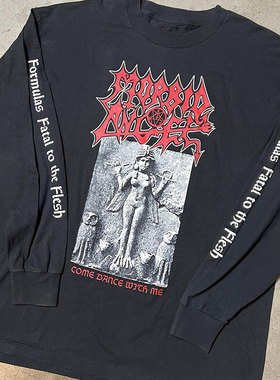 病态天使乐队MORBID ANGEL硬核摇滚Vintage街头潮牌长袖T恤