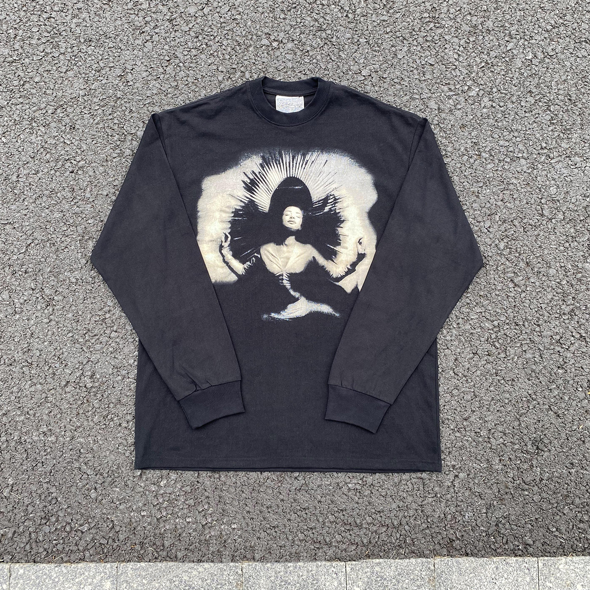 Sade莎黛1992专辑Love Deluxe阿美咔叽vintage重磅水洗做旧长T