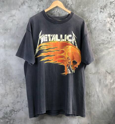 Metallica美国金属乐队复古休闲重磅oversize潮流小众别致短袖T恤