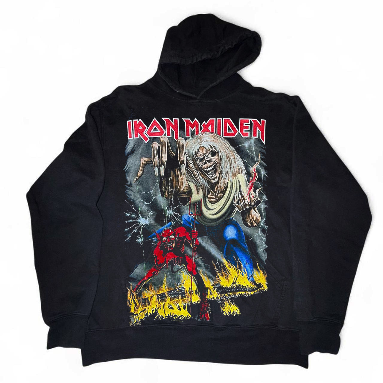 Iron Maiden铁娘子乐队无性别穿搭尽显美式vibe摇滚潮牌连帽卫衣