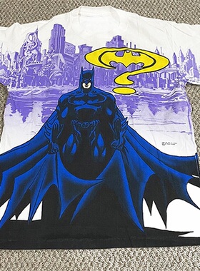 1995 Artwear Batman 蝙蝠侠主题满印复古重磅短袖T恤