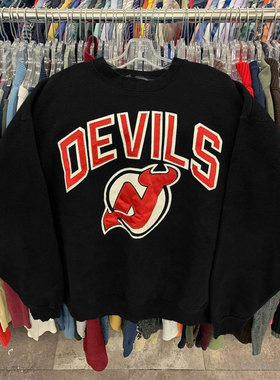 球队卫衣！New Jersey Devils美式嘻哈Rap穿搭运动衫圆领卫衣