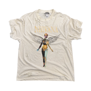 涅槃乐队Nirvana1993专辑封面In Utero短袖T恤宽松复古水洗破烂