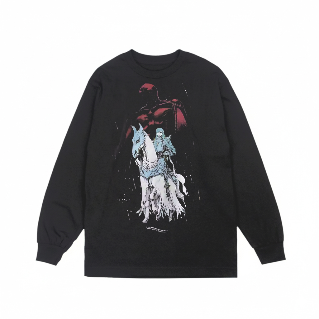 Berserk剑风传奇暗黑插画高街小众美式街头设计感十足创意长袖T恤