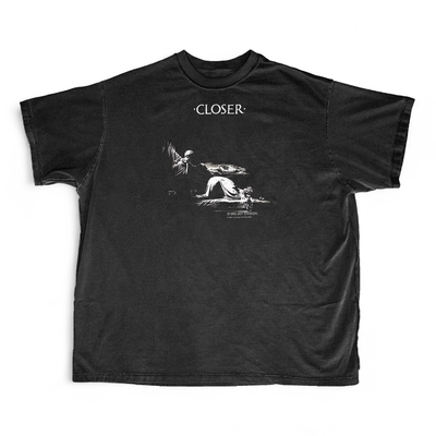 垃圾摇滚GRUNGE乐队印花暗黑先锋风格oversize颓废厌世感短袖T恤