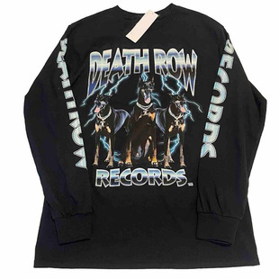 Dog专辑封面复古重磅长袖 Records死囚唱片Doberman T恤 Row Death