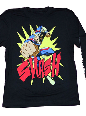 My Hero Academia《我的英雄学园》漫画主角大印花重磅长袖T恤