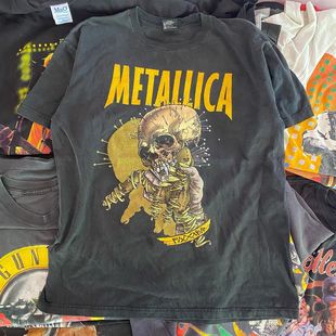 Metallica专辑 Fixxxer 音乐会复古oversize美式潮流嘻哈短袖T恤