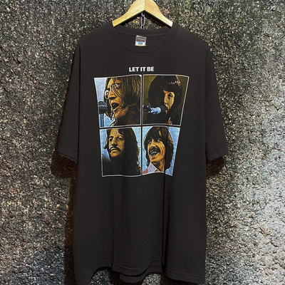 罕见！披头士乐队The Beatles8曲目纪念美式复古短袖vintageT恤