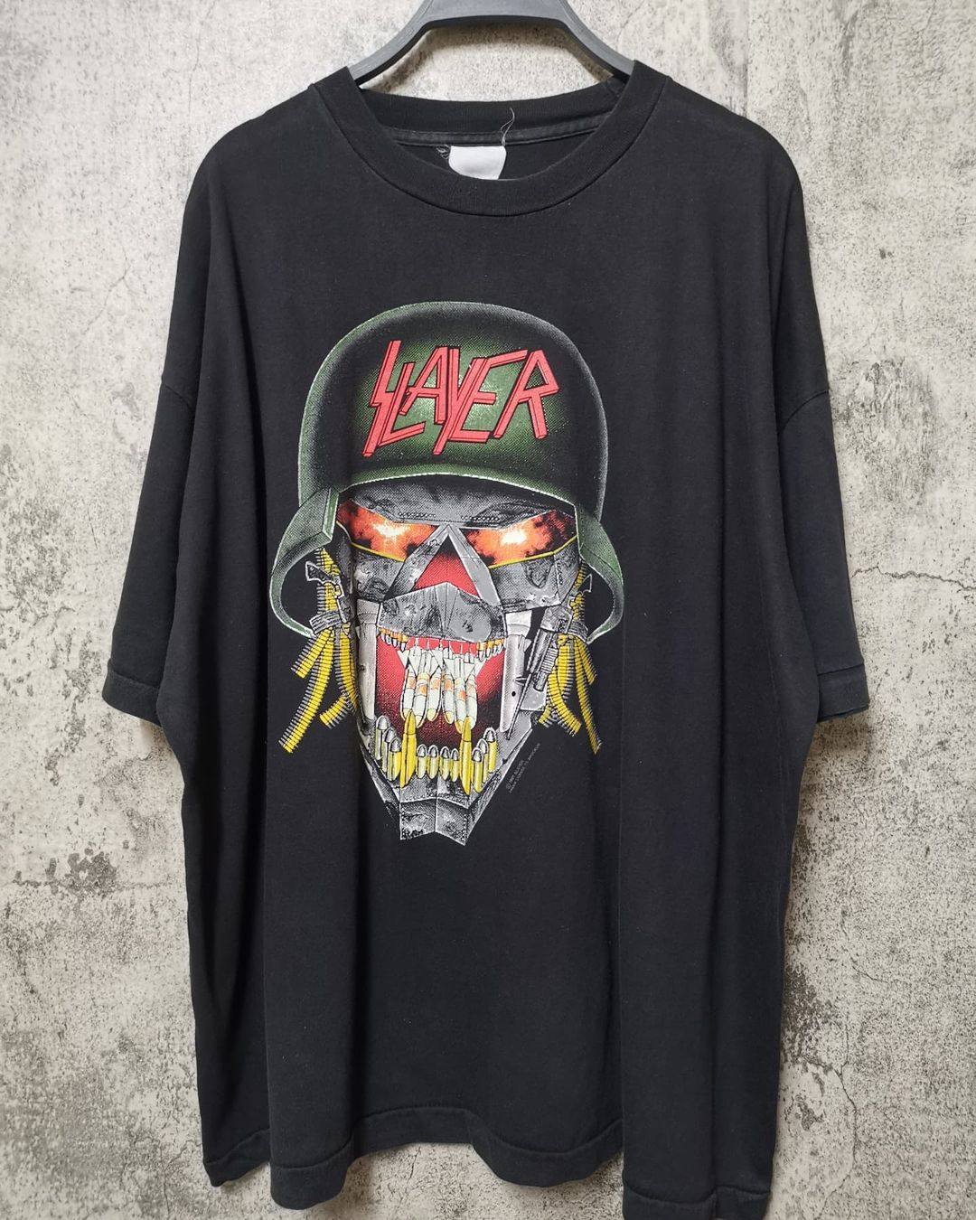 slayer美国乐队oversize宽松街头风高街嘻哈纯棉男女情侣短袖t恤