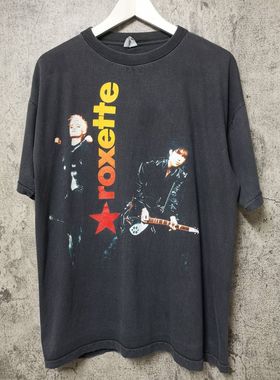 roxette瑞典摇滚乐组合小众设计情侣新款韩版ins宽松男女短袖T恤