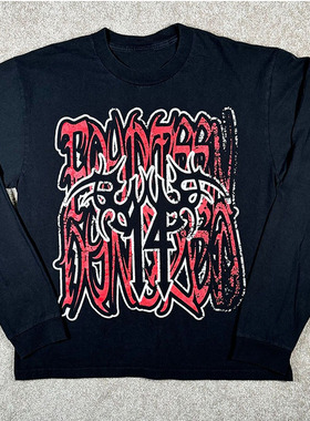 90s Trippie redd rap 美国说唱歌手复古摇滚重磅长袖T恤