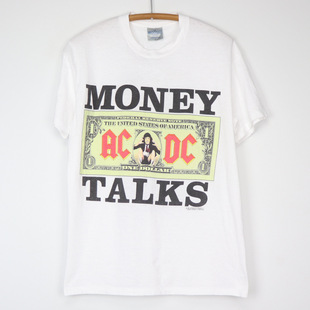 ACDC摇滚乐队1990世界巡回演唱会复古小众街rapper穿搭短袖T恤