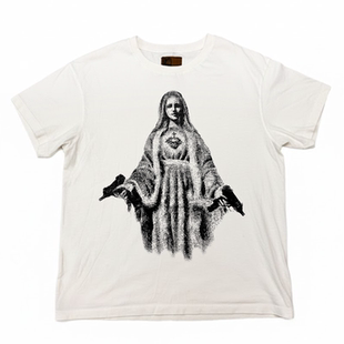 黑白线条强化颓废GRUNGE风oversize剪裁适配机车穿搭小众短袖T恤