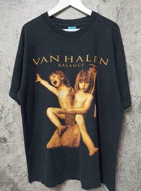 Van Halen1995专辑海报Balance重磅短袖高街T恤宽松哥特暗黑风