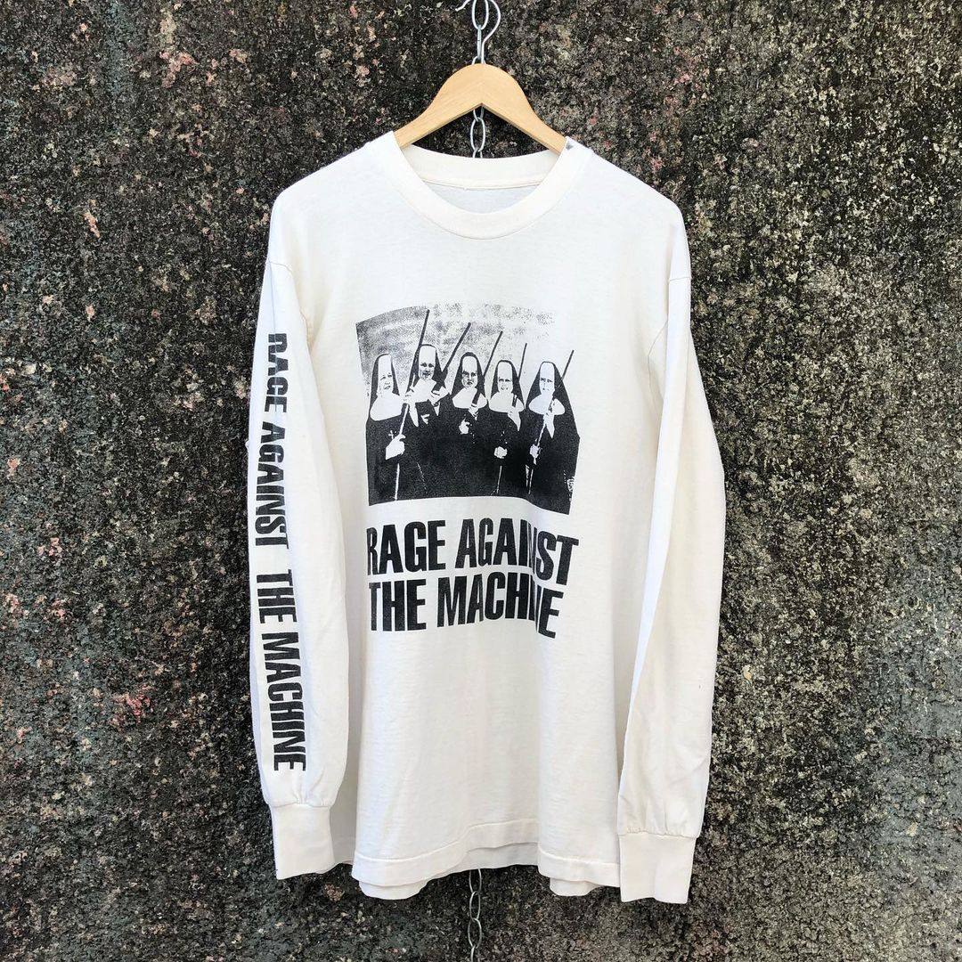 rage against the machine讨伐体制乐队美式金属摇滚宽松长袖t恤