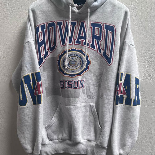 球队系列！Howard Bison嘻哈Rap穿搭运动衫高街连帽卫衣套头帽衫